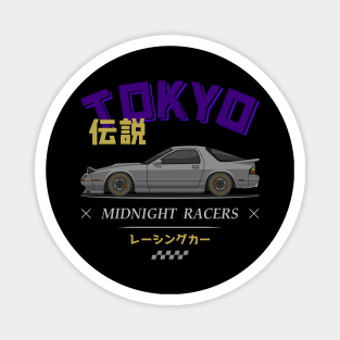 Midnight Racer Silver FC3S RX7 JDM Magnet